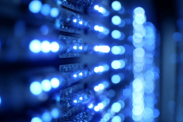 blue server lights